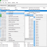 Process context menu