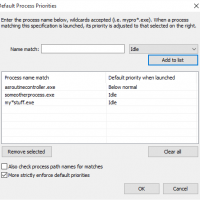 CPU priority class rules