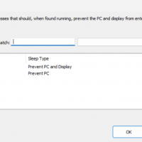 Specified processes keep the PC awake when they are running