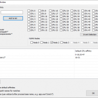 Set persistent CPU affinities to specify which CPU cores a process should run on