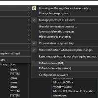 Process Lasso GUI refresh rate adjustment