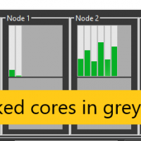 Parked CPU cores shown in grey