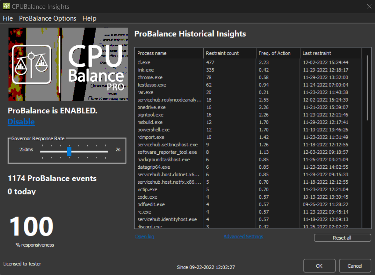 CPUBalance Screenshot