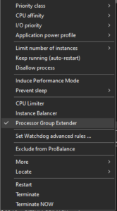 Processor Group Extender (context menu)