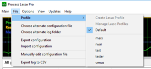 Process Lasso Configuration Profile Screenshot