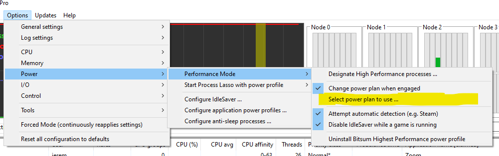 process lasso performance mode