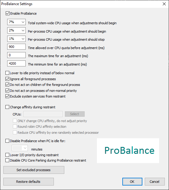 ParkControl – Tweak CPU Core Parking and More