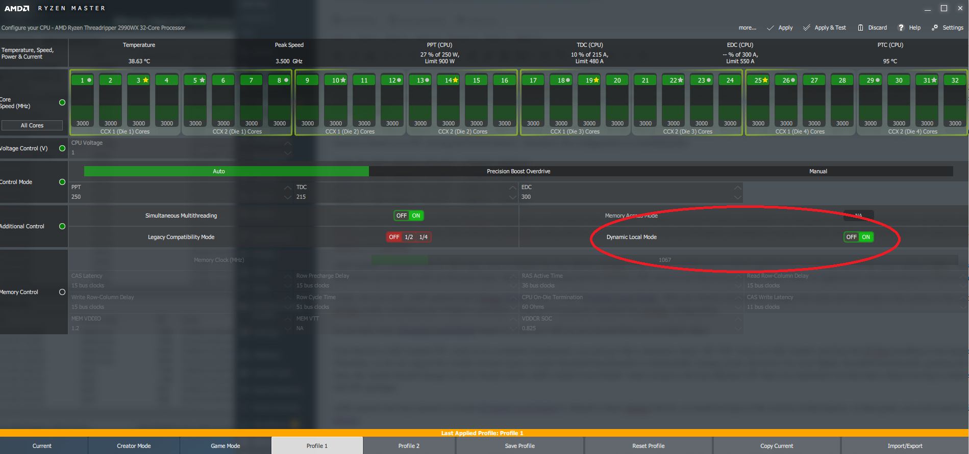 AMD Ryzen Master Screenshot