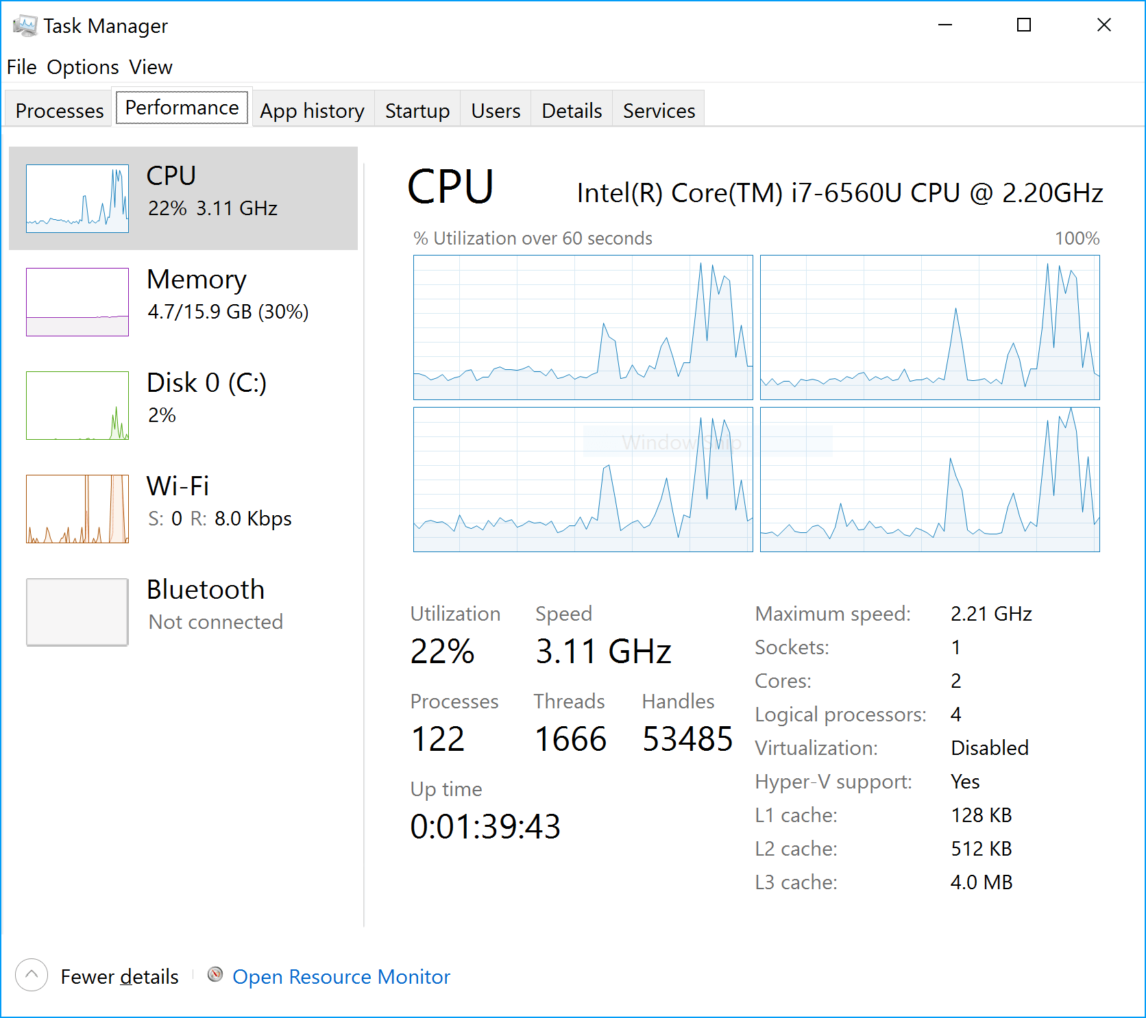 cpu core parking manager