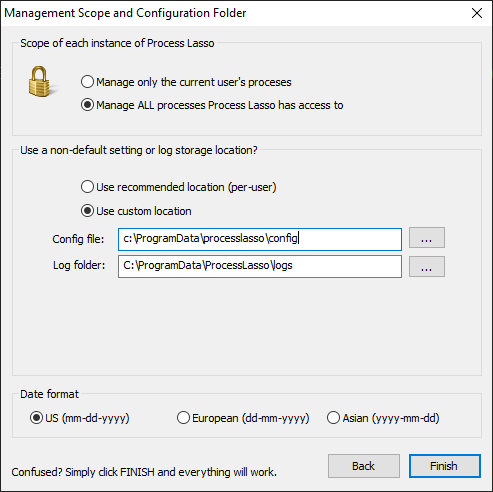 process lasso error retrieving process name