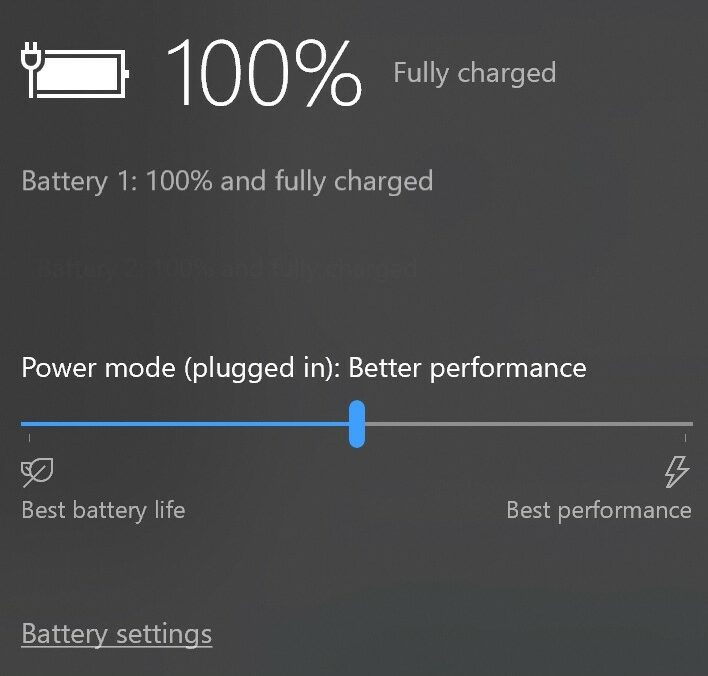 New Battery Icon Slider on the Microsoft Surface